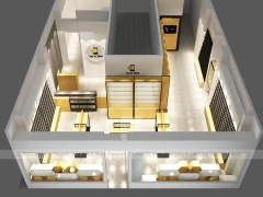 Gold White Mobile Phone Boutique Floor Plan