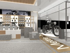 Gold White Mobile Phone Lounge Store Interior