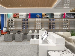 Gold White Mobile Phone Lounge Store Interior