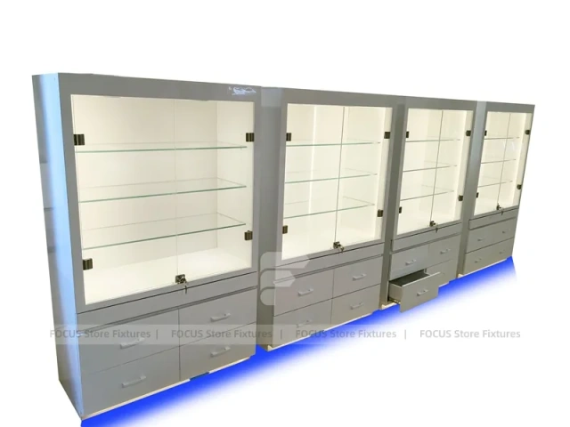 Gray Blue LED Mobile Phone Wall Display