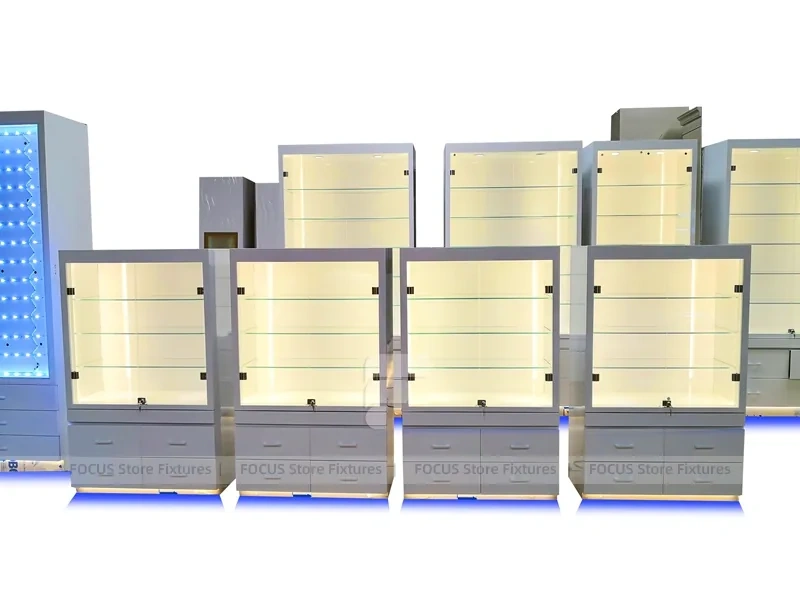 Gray Blue LED Mobile Phone Wall Display