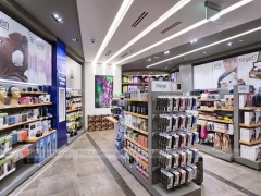Gray Mobile Accessories Store Aisle Shelving