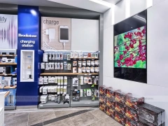 Gray Mobile Accessories Store Aisle Shelving