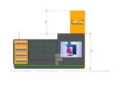 Gray Orange Mobile Phone Kiosk Layout