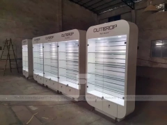 Gray Slatwall Mobile Phone Display Panel