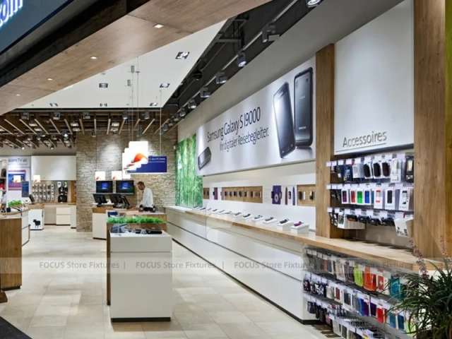 Gray White Mobile Accessories Store Interior