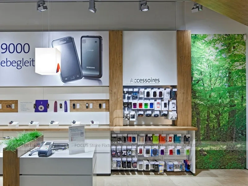 Gray White Mobile Accessories Store Interior