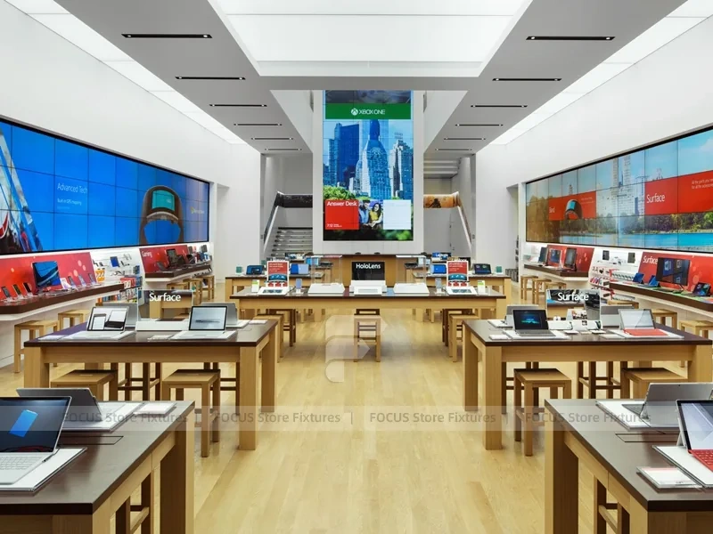 Gray White Mobile Accessories Store Interior