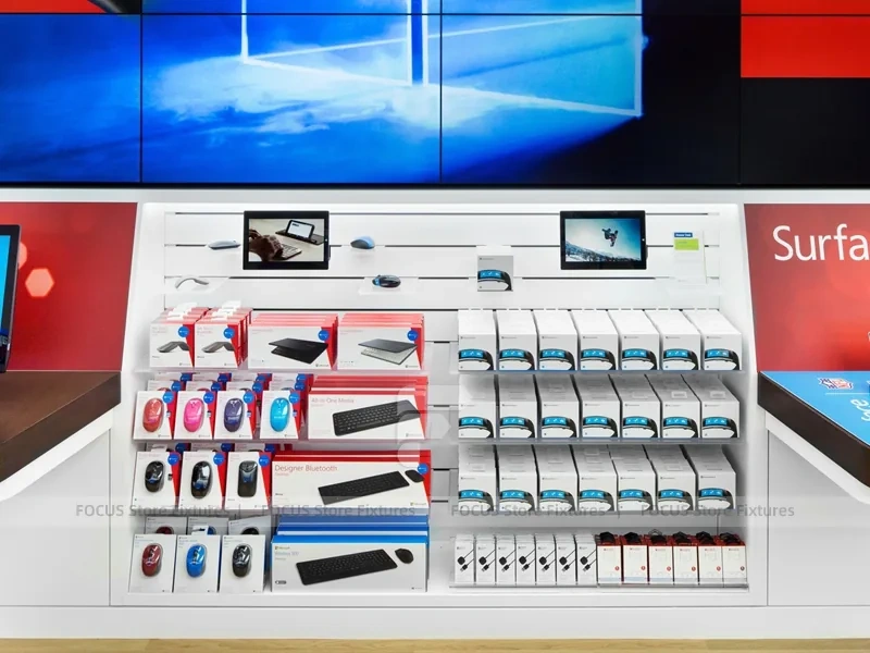 Gray White Mobile Accessories Store Interior