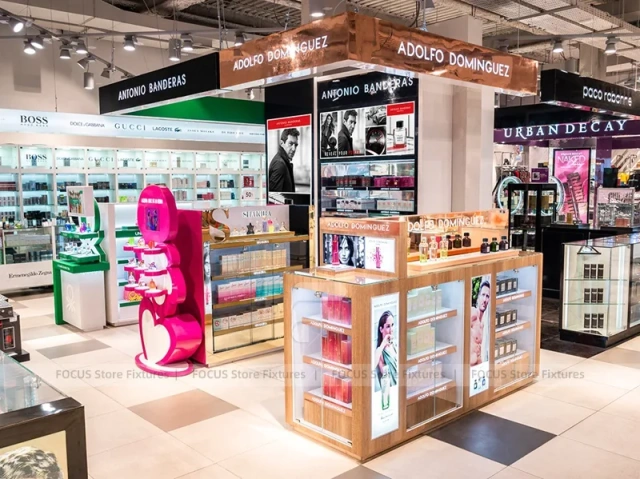 Green Antonio Banderas Fragrance Kiosk Display