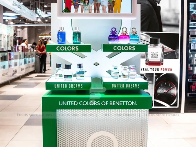 Green Antonio Banderas Fragrance Kiosk Display