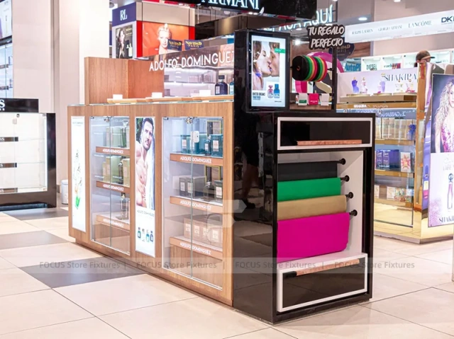 Green Antonio Banderas Fragrance Kiosk Display