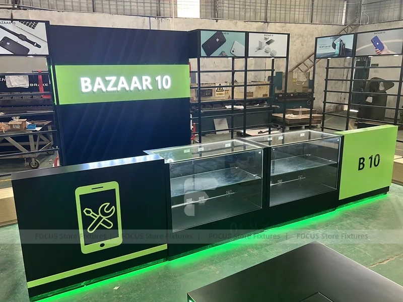 Green Black Bazaar Phone Repair Kiosk