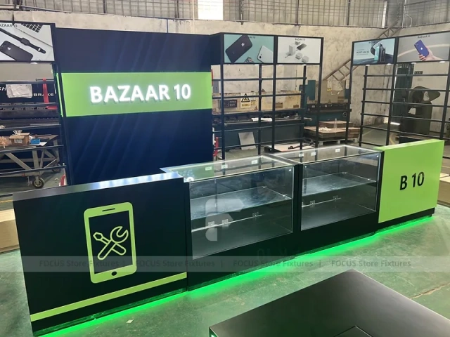 Green Black Bazaar Phone Repair Kiosk