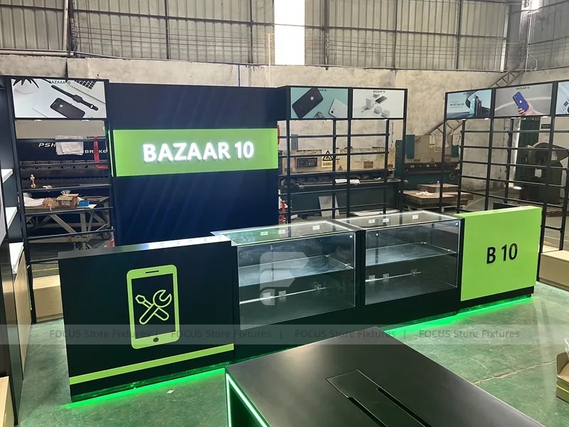 Green Black Bazaar Phone Repair Kiosk