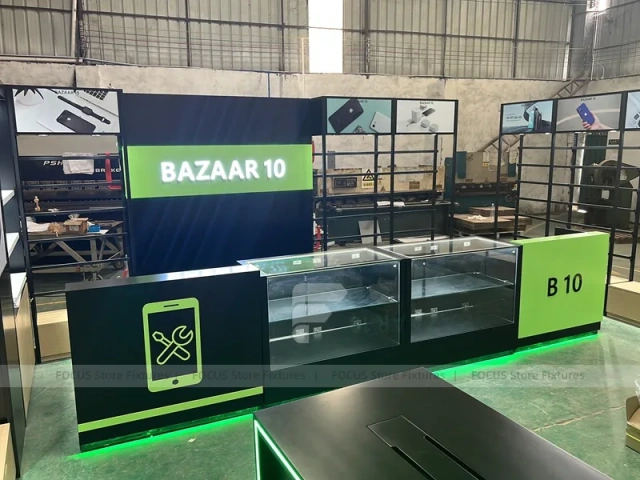 Green Black Bazaar Phone Repair Kiosk