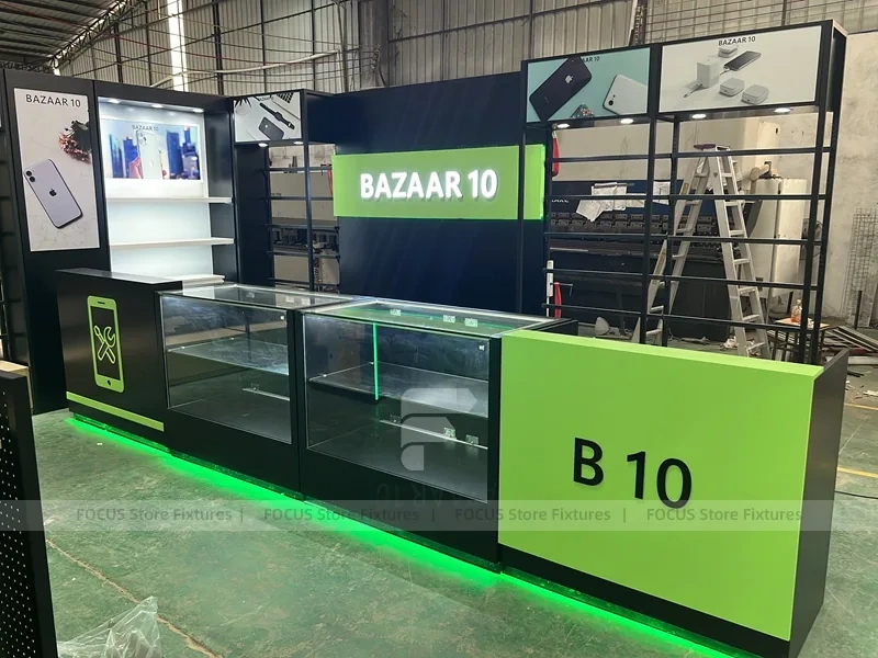 Green Black Bazaar Phone Repair Kiosk