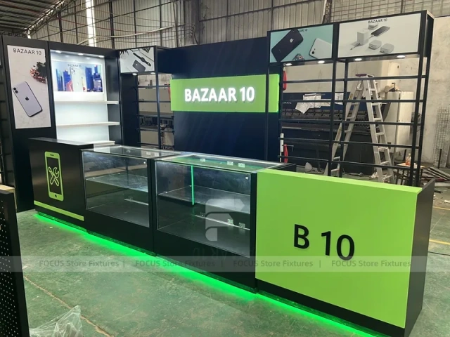 Green Black Bazaar Phone Repair Kiosk