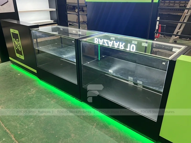Green Black Bazaar Phone Repair Kiosk