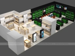 Green Black Mobile Accessories Store Layout