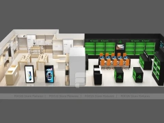 Green Black Mobile Accessories Store Layout