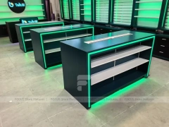 Green Black Mobile Accessories Store Layout Wide