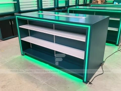 Green Black Mobile Accessories Store Layout Wide