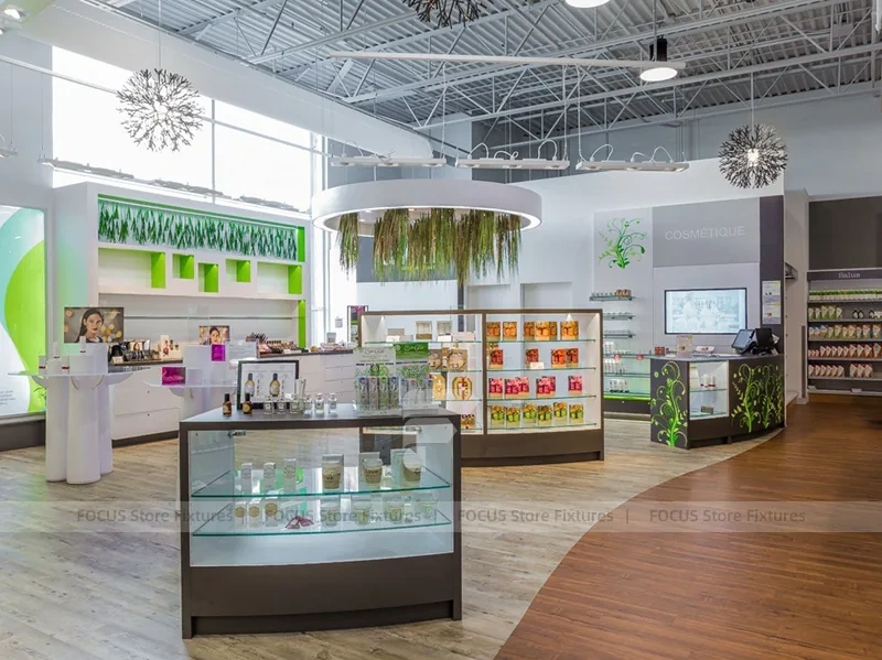 Green Botanical Skincare Display Counter