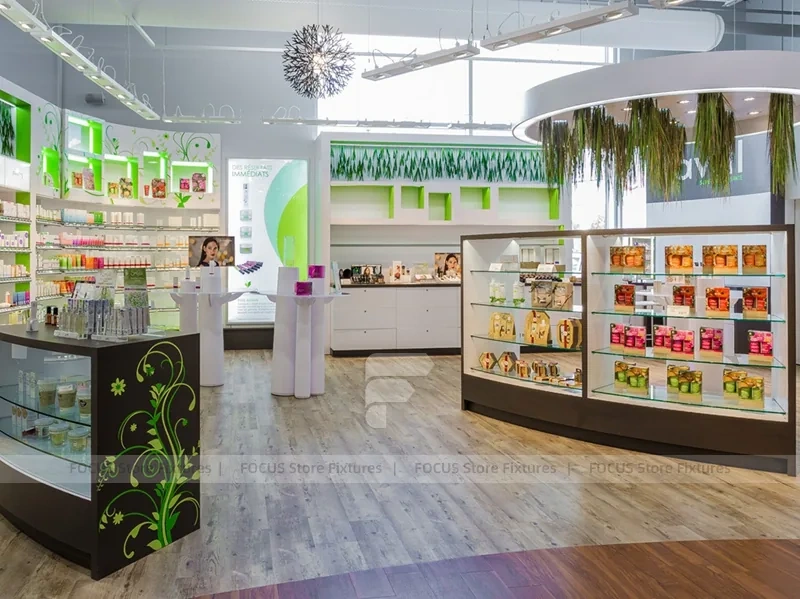 Green Botanical Skincare Display Counter