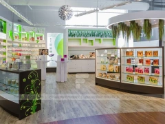 Green Botanical Skincare Display Counter