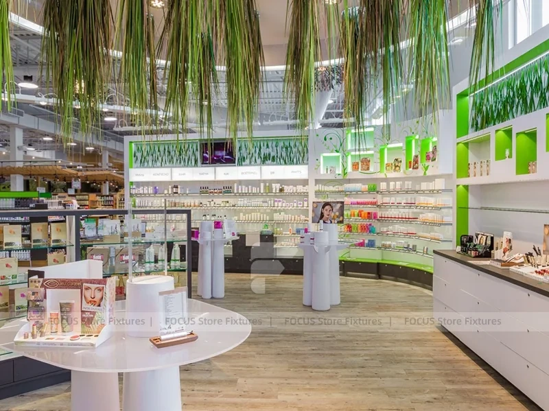 Green Botanical Skincare Display Counter