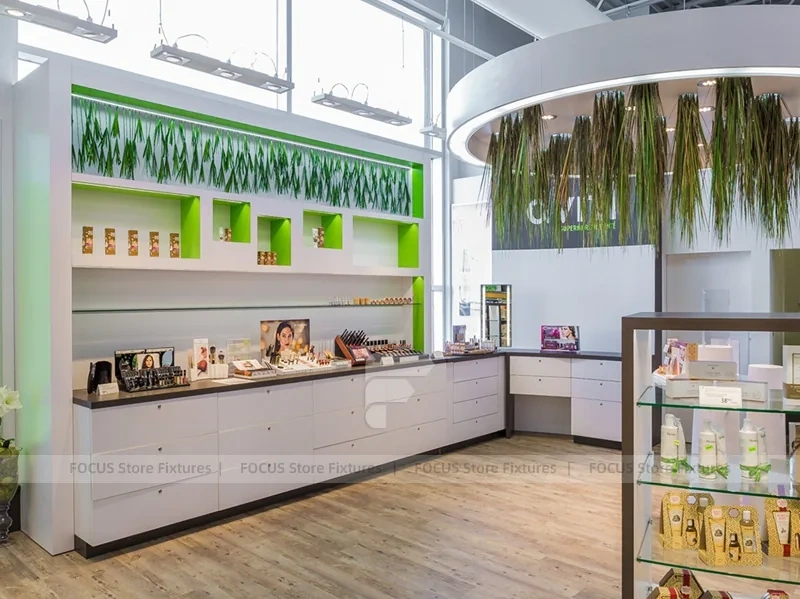 Green Botanical Skincare Display Counter