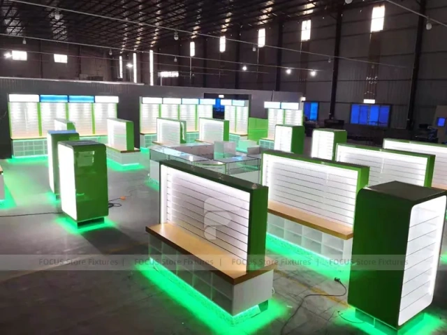 Green LED White Mobile Phone Island Display