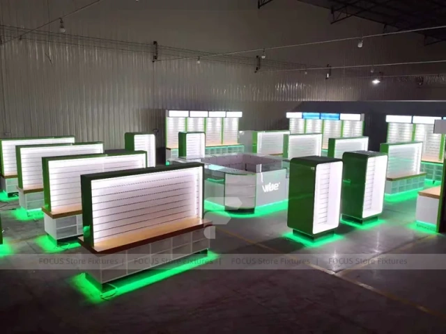 Green LED White Mobile Phone Island Display