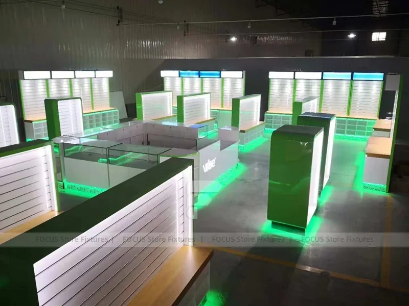 Green LED White Mobile Phone Island Display