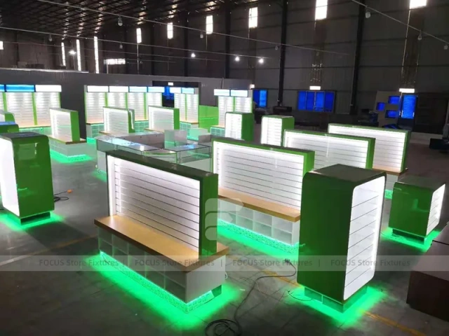Green LED White Mobile Phone Island Display