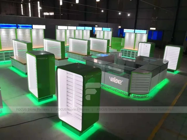 Green LED White Mobile Phone Island Display