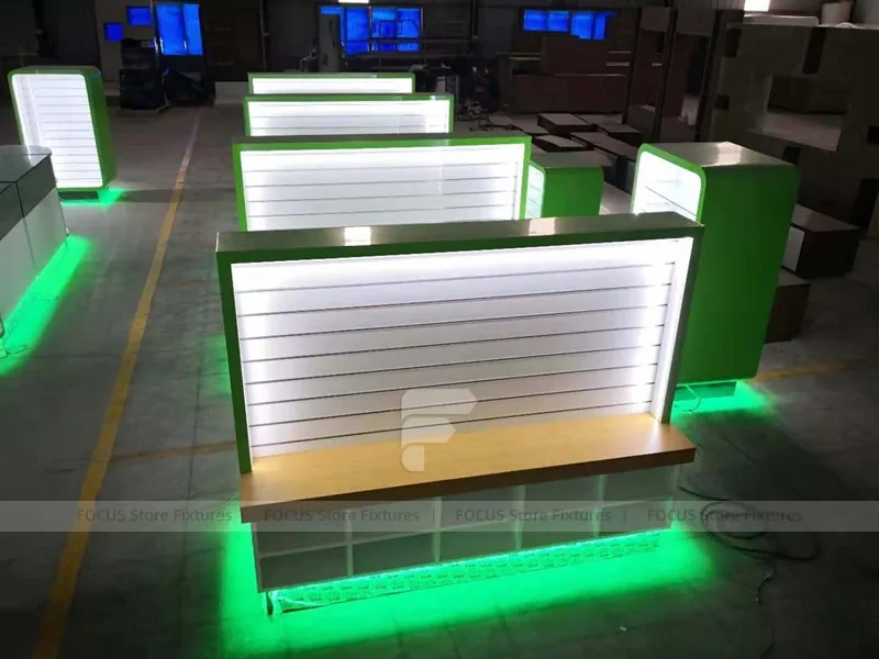Green LED White Mobile Phone Island Display