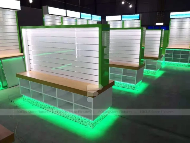 Green LED White Mobile Phone Island Display
