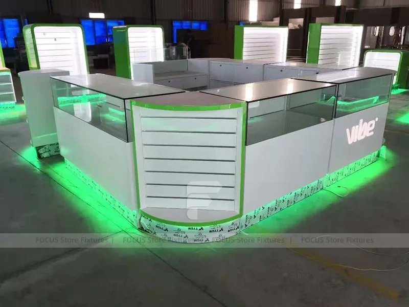 Green LED White Mobile Phone Island Display