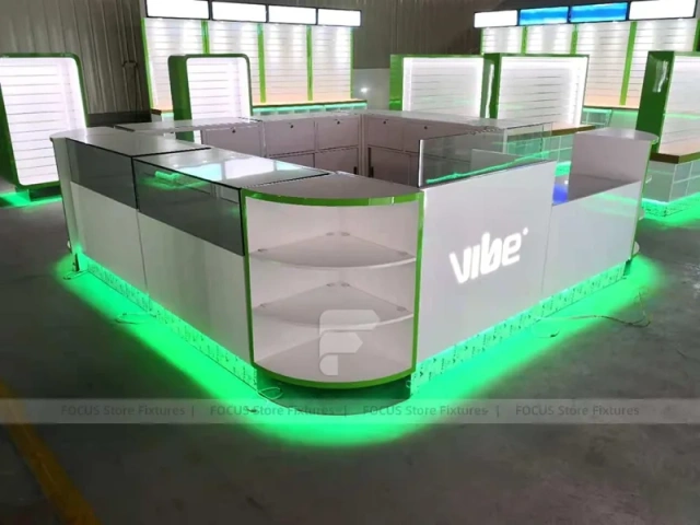 Green LED White Mobile Phone Island Display