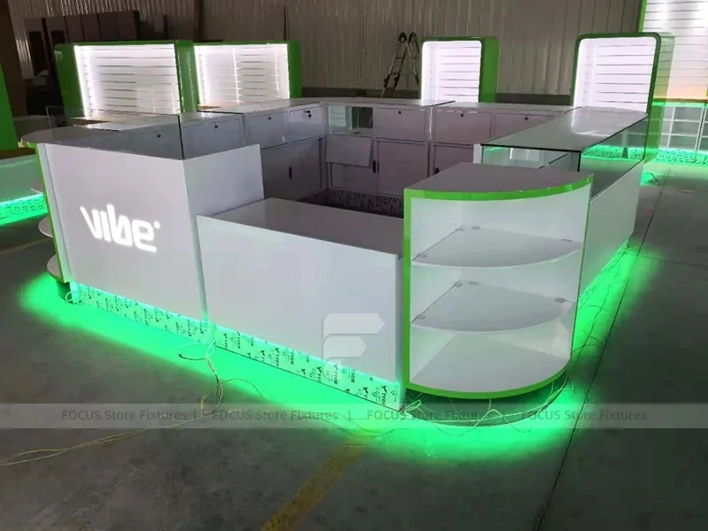 Green LED White Mobile Phone Island Display