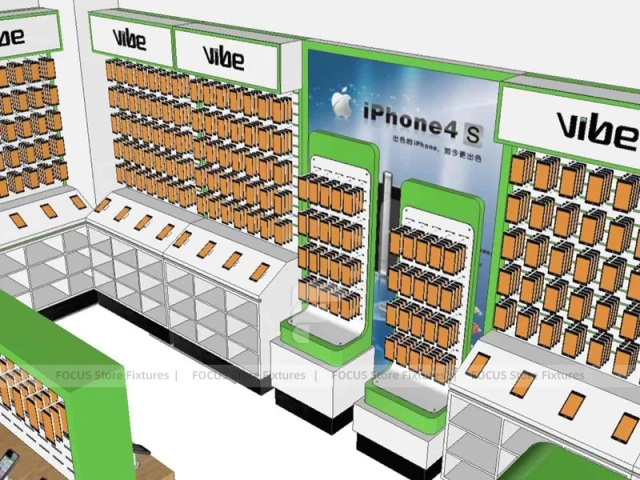 Green Vibe Iphone Accessories Wall Display