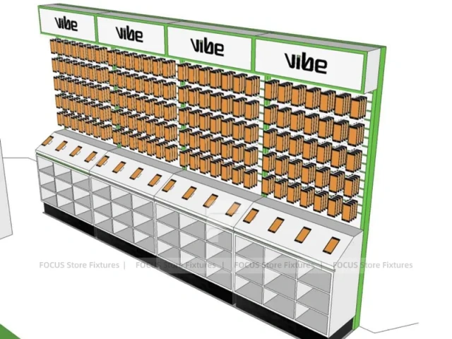 Green Vibe Iphone Accessories Wall Display