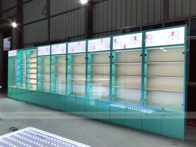Green White Mobile Phone Store Fixtures