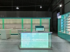 Green White Mobile Phone Store Fixtures