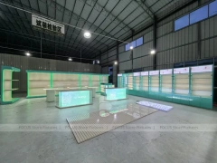 Green White Mobile Phone Store Fixtures