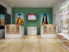 Green White Oppo Mobile Phone Store Interior