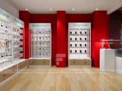 Green White Oppo Mobile Phone Store Interior