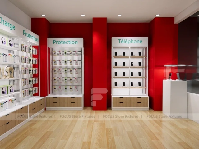 Green White Oppo Mobile Phone Store Interior